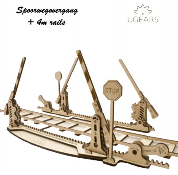 Ugears - Spoorwegovergang + 4m rails