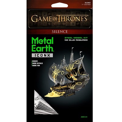 Metal Earth ICONIX Game of Thrones Greyjoy Ship Silence - 575126