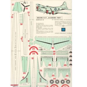 L.Schuijt Bouwplaten: Boeing B17 Vliegend Fort 1:100 - A8