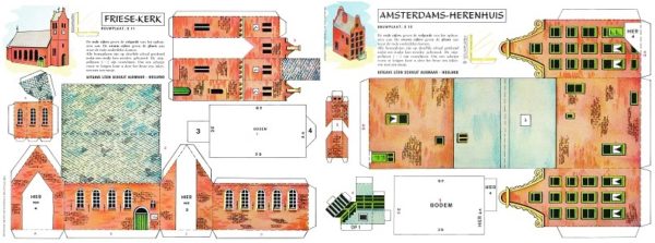 L.Schuijt Bouwplaten: Friese kerk/A'dams Herenhuis 1:100 - C11/C12