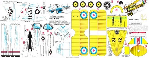 L.Schuijt Bouwplaten: Northrop Freedom Fighter/ Nieuport 28 C23/C24