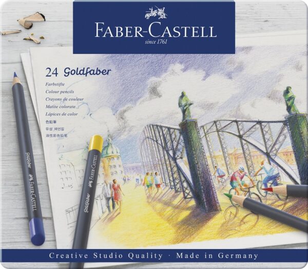 Kleurpotlood FC Goldfaber assorti etui a 24st Creative Studio - FC-114724