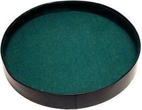 Dobbelpiste rond zwart vinyl m.gr.vilt 26cm