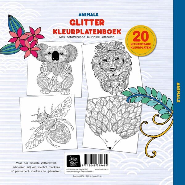 Kleurboek Glitter - Animals