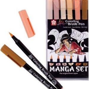 Sakura Manga Koi Color Brush Set (6)