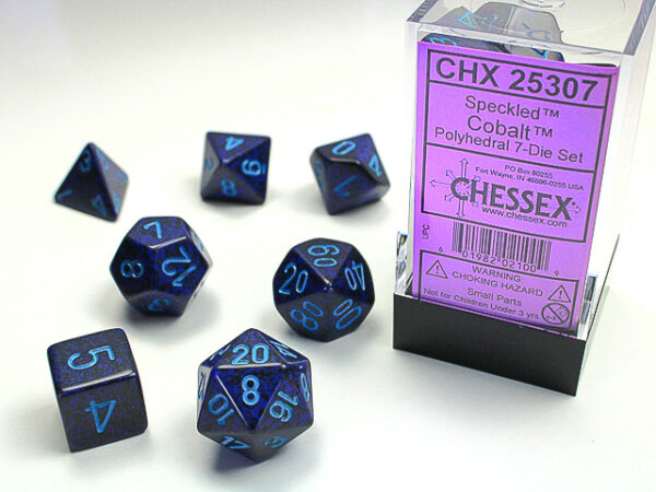 Chessex Polyhedral Speckled Cobalt (7) - CHX25307