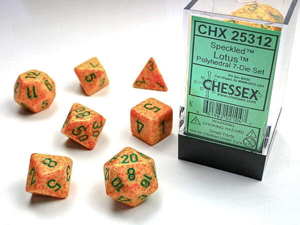 Chessex Polyhedral Speckled Lotus (7) - CHX25312