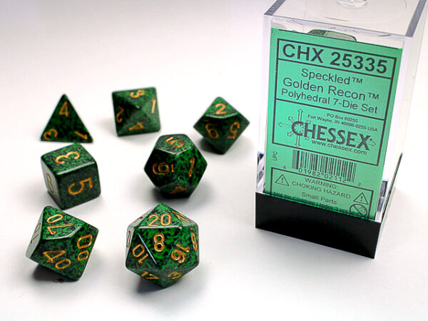 Chessex Polyhedral Speckled Golden Recon (7) - CHX25335