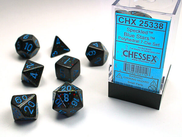 Chessex Polyhedral Speckled Blue Stars (7) - CHX25338