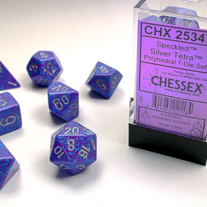 Chessex Polyhedral Speckled Silver Tetra (7) - CHX25347