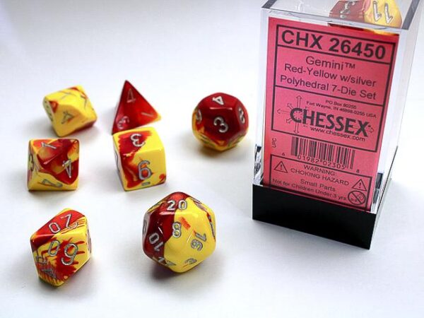 Chessex Polyhedral Gemini Red/Yellow (7) - CHX26450