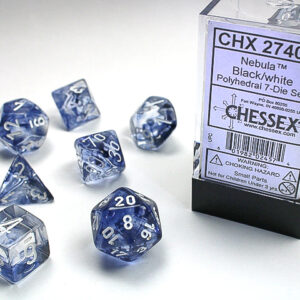 Chessex Polyhedral Nebula Black/White (7) - CHX27408