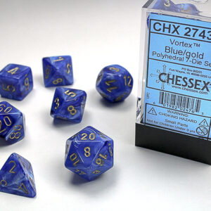 Chessex Polyhedral Vortex Blue/Gold (7) - CHX27436