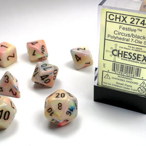 Chessex Polyhedral Festive Circus/Black (7) - CHX27442