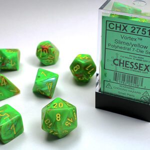 Chessex Polyhedral Vortex Slime/Yellow (7) - CHX27515