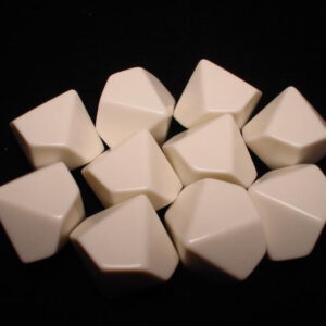 Chessex 10d10 Opague White Blanc (10) - CHX29034