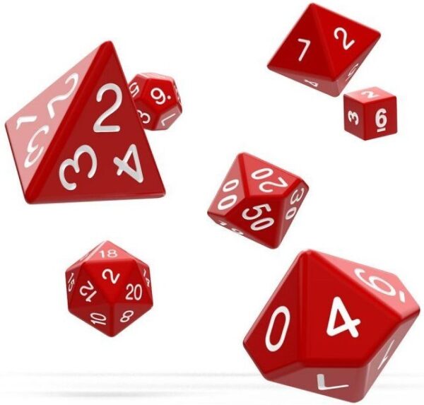 Oakie Doakie Dice RPG Set Red (7)