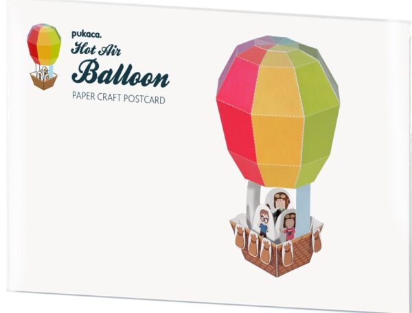 Pukaca: Paper Craft Post Card - Hot Air Balloon