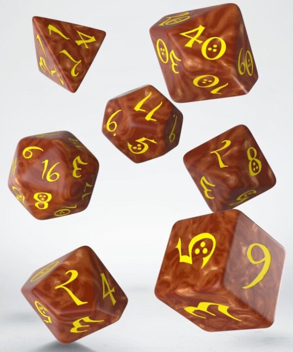 QW: Dice Set Classic RPG Caramel/Yellow (7) SCLE77